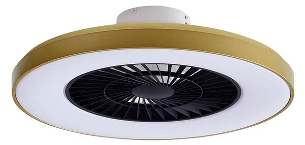 Lindby - Teleo LED Ventilatore a soffitto Ottone Lindby