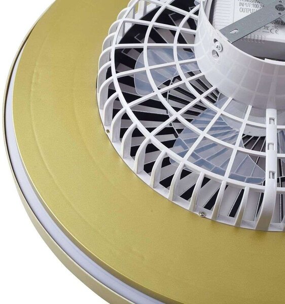 Lindby - Teleo LED Ventilatore a soffitto Ottone Lindby