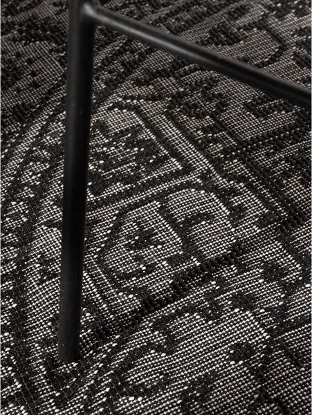 Tappeto da interno/esterno rotondo bianco e nero ø 160 cm Duet Kona – NORTHRUGS