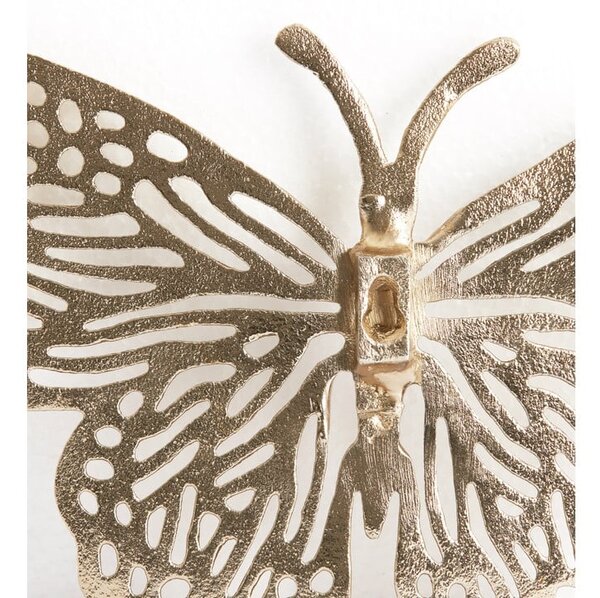 Decorazione murale in metallo 26x16 cm Butterfly - Light & Living