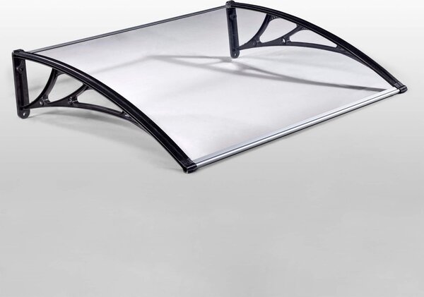 VivaGarden Pensilina da Esterno in Policarbonato e ABS Tettoia per Esterno 100x120 cm colore Trasparente - Salta