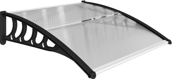 VivaGarden Pensilina da Esterno in Policarbonato per Porte e Finestre 103x96.5x27 cm colore Trasparente