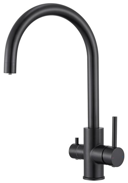 Rubinetto da cucina, acciaio inossidabile 304, girevole a 360°, colore nero
