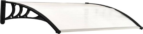 VivaGarden Pensilina da Esterno in Policarbonato Tettoia per Esterno 75x120 cm colore Trasparente