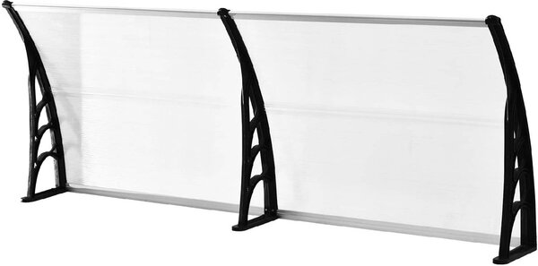 VivaGarden Pensilina da Esterno in Policarbonato Tettoia per Esterno 80x197 cm colore Trasparente