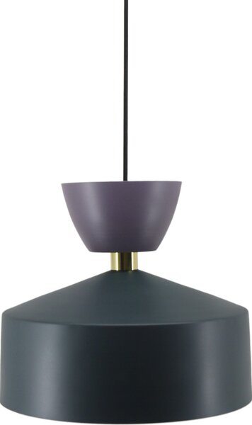 Lampada a sospensione Padiro, 35 x 35 x 30 cm, blu, in ferro, con paralume multistrato in metallo