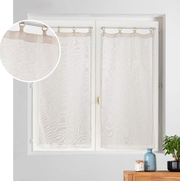Tende sottili in set beige 2 pz 60x120 cm Minalisa - douceur d'intérieur