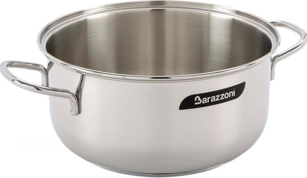 BARAZZONI Pentola a Induzione Casseruola Acciaio Inox 2 Manici cm 12 - Bonita