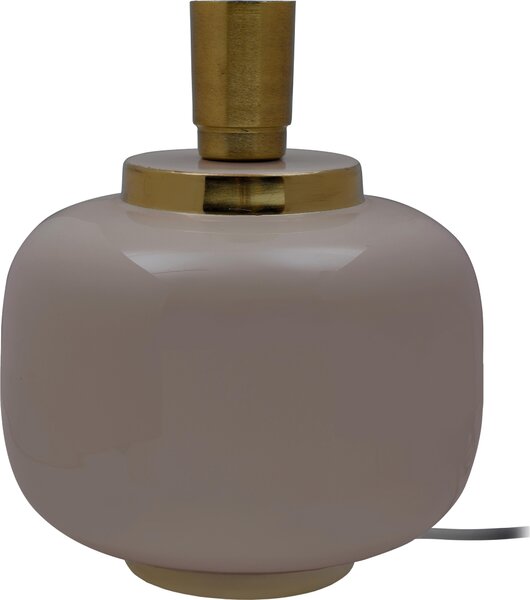 Lampada da tavolo Padiro, dimensioni 20 x 20 x 25 cm, colore grigio e dorato, realizzata in ferro, con base rotonda piatta e portalampada aperto