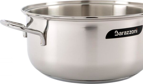 BARAZZONI Pentola a Induzione Casseruola Acciaio Inox 2 Manici cm 12 - Bonita