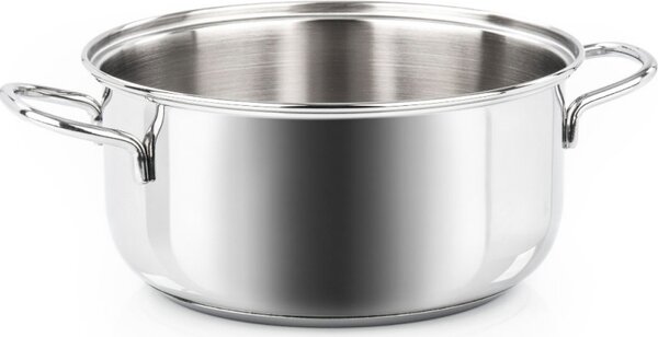 BARAZZONI Pentola a Induzione Casseruola Acciaio Inox 2 Manici cm 12 - Bonita