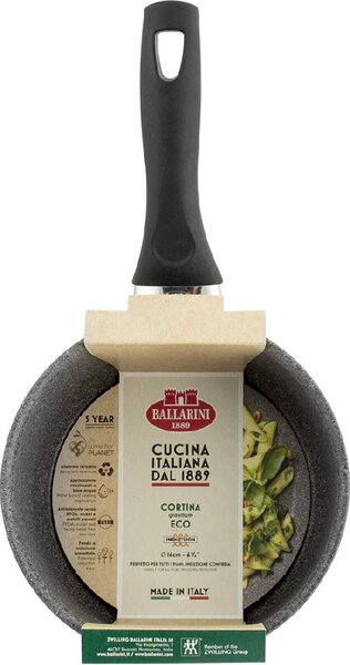BALLARINI Pentola a Induzione Casseruola Antiaderente 1 Manico in Alluminio cm 16 - Cortina Eco