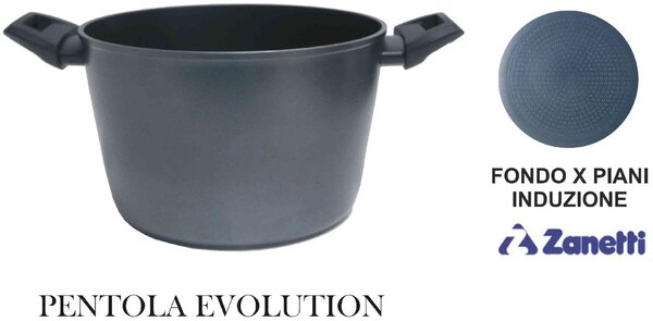 Zanetti Pentola a Induzione Casseruola Alta Antiaderente cm 24 - Evolution