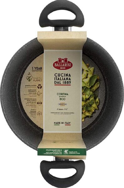 BALLARINI Pentola a Induzione Casseruola Antiaderente 2 Manici in Alluminio cm 24 - Cortina Eco