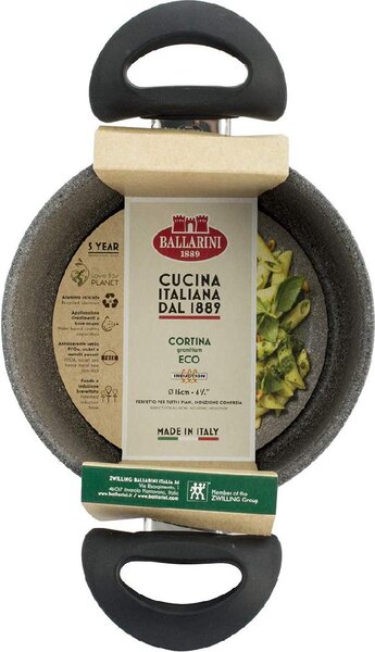 BALLARINI Pentola a Induzione Casseruola Antiaderente 2 Manici in Alluminio cm 16 - Cortina Eco