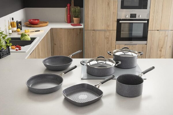 LAGOSTINA Pentola a Induzione Casseruola Antiaderente 20 cm Mineral in Acciaio Inox - Tempra