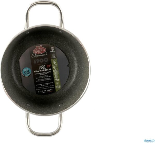 BALLARINI Pentola a Induzione Casseruola Antiaderente 28 cm Serie 6900 Alluminato e Nero - Serie 6900