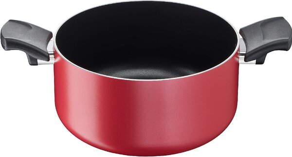 LAGOSTINA Pentola a Induzione Casseruola Antiaderente Fonda 2M cm 20 con 2 Manici in Bachelite colore Rosso - Cucina Mediterranea