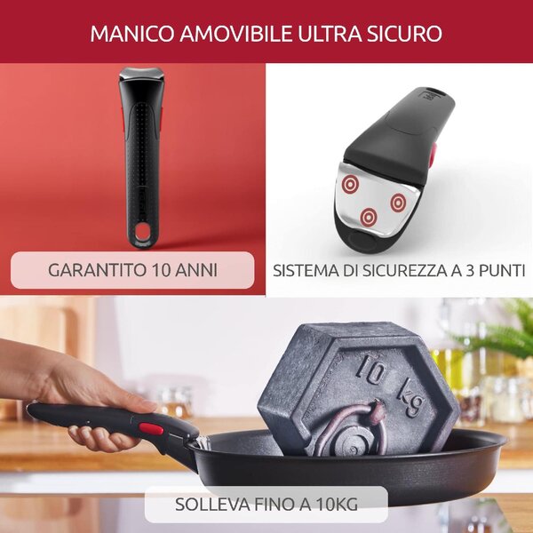 LAGOSTINA Pentola a Induzione Casseruola Antiaderente in Alluminio 16 cm Rivestimento Mineralia+ colore Grigio - Ingenio Mineralis Green