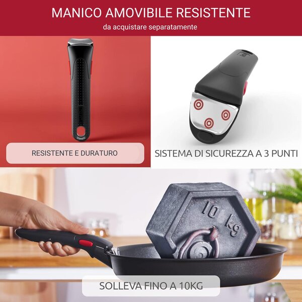 LAGOSTINA Pentola a Induzione Casseruola Antiaderente in Alluminio 16 cm Rivestimento Mineralia+ colore Grigio - Ingenio Mineralis Green
