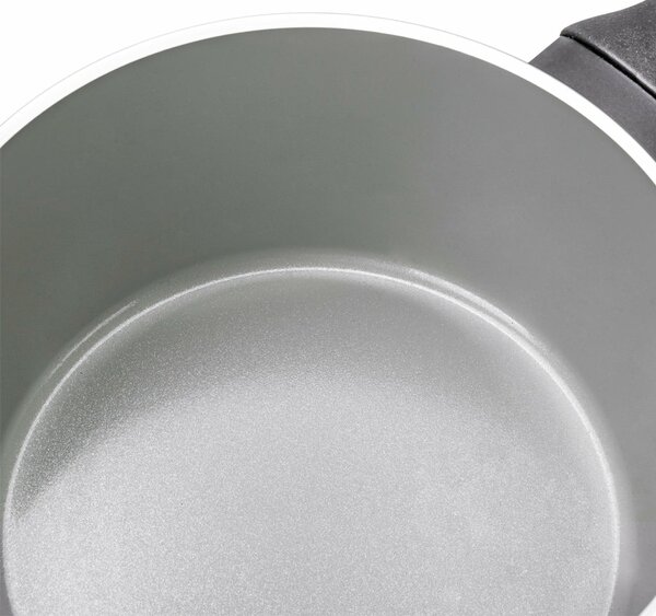 MONETA Pentola a Induzione Casseruola Antiaderente in Alluminio 16 cm colore Grigio Melodia Finegres