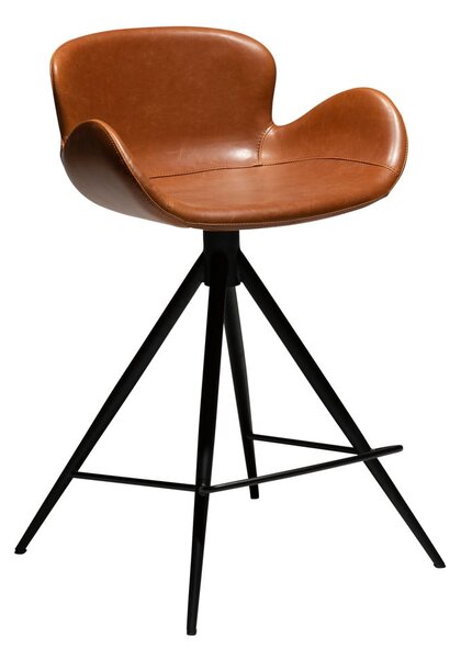 Sedia da bar in similpelle marrone cognac DAN-FORM Danimarca , altezza 87 cm Gaia - DAN-FORM Denmark