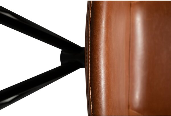 Sedia da bar in similpelle marrone cognac DAN-FORM Danimarca , altezza 87 cm Gaia - DAN-FORM Denmark