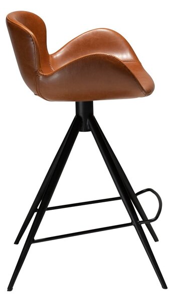 Sedia da bar in similpelle marrone cognac DAN-FORM Danimarca , altezza 87 cm Gaia - DAN-FORM Denmark