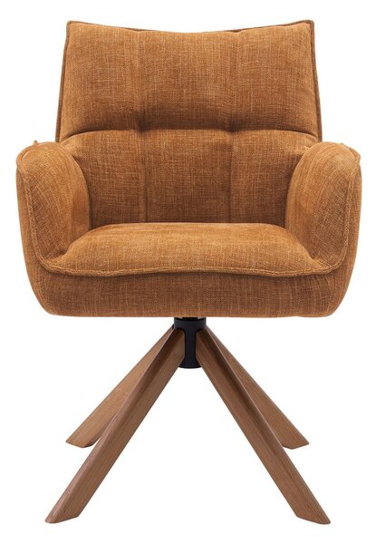 Set di sedie da pranzo arancione in imbottito 2 pz Marilla – Unique Furniture