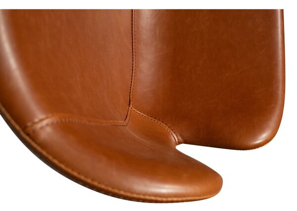 Sedia da bar in similpelle marrone cognac DAN-FORM Danimarca , altezza 87 cm Gaia - DAN-FORM Denmark