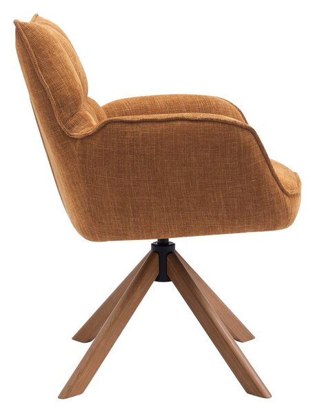 Set di sedie da pranzo arancione in imbottito 2 pz Marilla – Unique Furniture