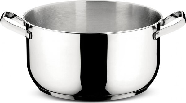 LAGOSTINA Pentola a Induzione Casseruola Fonda in Acciaio Inox 18/10 22 cm con 2 Manici - Sfiziosa