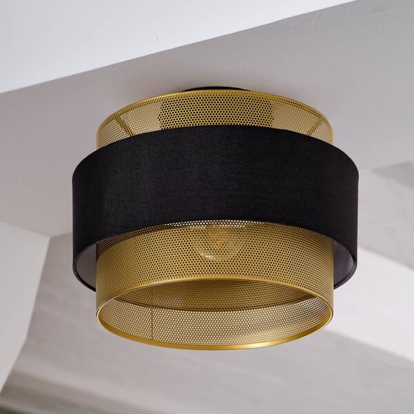 OSRAM Plafoniera soffitto Decor Hornet, dimmerabile, Nero, Soggiorno / Sala da pranzo, Tessuto / Stoffa / Seta, Moderno, Plafoniera