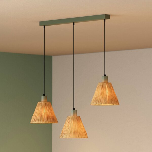 OSRAM Lampada a sospensione Decor Raffia, dimmerabile, Marrone / Ruggine, Soggiorno / Sala da pranzo, Campagna / Rustiche, Lampada a sospensione