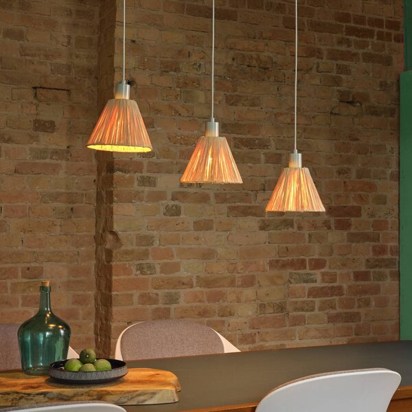 OSRAM Lampada a sospensione Decor Raffia, dimmerabile, Marrone / Ruggine, Soggiorno / Sala da pranzo, Campagna / Rustiche, Lampada a sospensione
