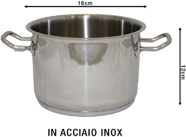 Borella Pentola a Induzione in Acciaio Inox cm 16 - Veronica