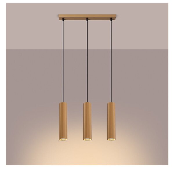 Lampadario dorato Gleam – Sollux