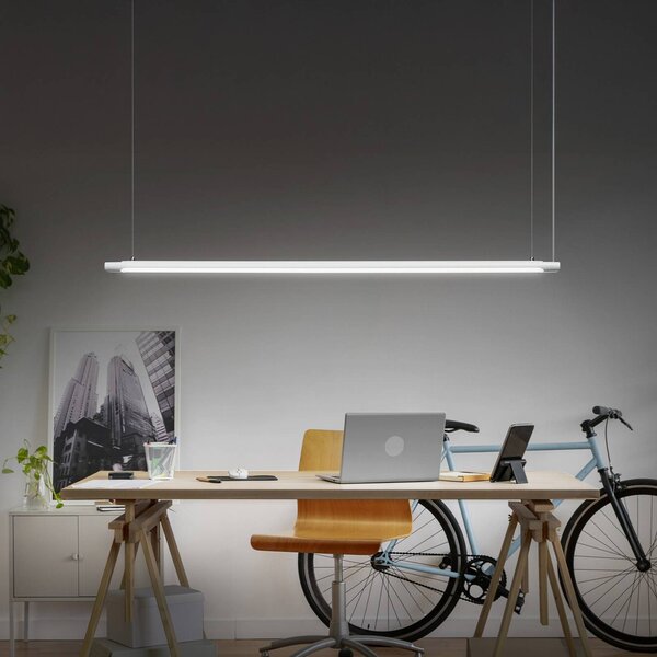 OSRAM Lampada LED a sospensione Office line Slab bianca 4.000 K dimmerabile Slab,, Bianco / Opale, Studio / Ufficio, Alluminio, Moderno