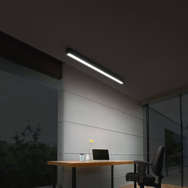 OSRAM plafoniera LED Office line Cuboid nera 4000 K dimmerabile Cuboid,, Nero, Studio / Ufficio, Alluminio, Moderno