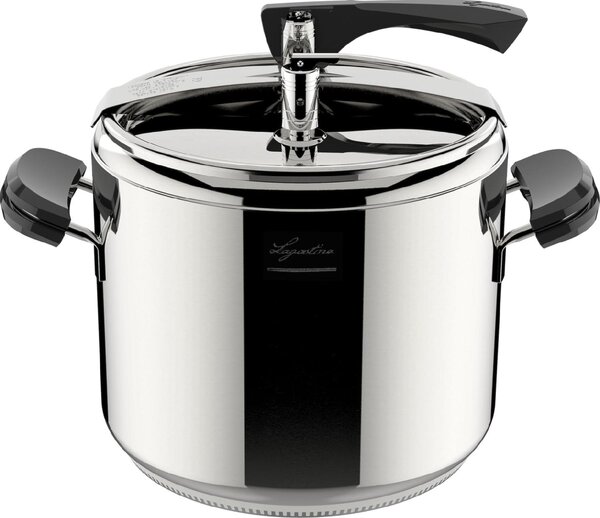 LAGOSTINA Pentola a Pressione per Induzione in Acciaio Inox 12 Litri cm 26 2 Manici - La Classica Lagofusion
