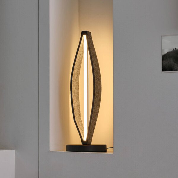 OSRAM Lampada da tavolo a LED Decor Flat Felt, Alluminio / Grigio / Zincato, Soggiorno / Sala da pranzo, Alluminio, Moderno, Lampada da tavolo LED