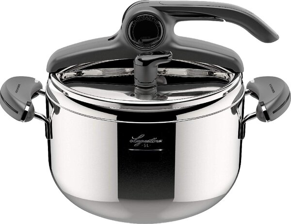 LAGOSTINA Pentola a Pressione per Induzione in Acciaio Inox 5 Litri cm 22 2 Manici - Mia LagoEasy'up