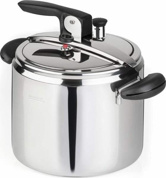 BARAZZONI Pentola a Pressione per Induzione in Acciaio Inox 7 Litri cm 22 2 Manici - Amelia