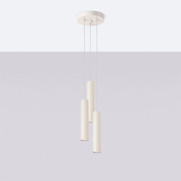 Lampadario color crema ø 19,5 cm Castro – Sollux