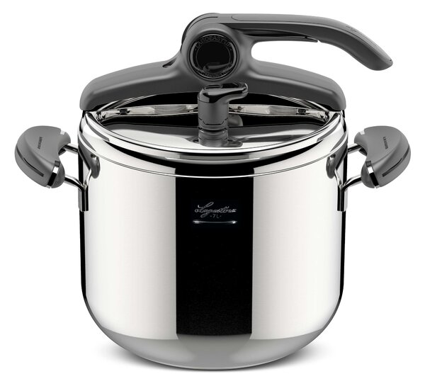 LAGOSTINA Pentola a Pressione per Induzione in Acciaio Inox 7 Litri cm 22 2 Manici - Mia LagoEasy'up