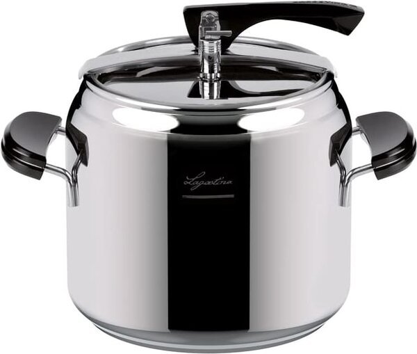 LAGOSTINA Pentola a Pressione per Induzione in Acciaio Inox 9 Litri cm 24 2 Manici - La Classica Lagofusion