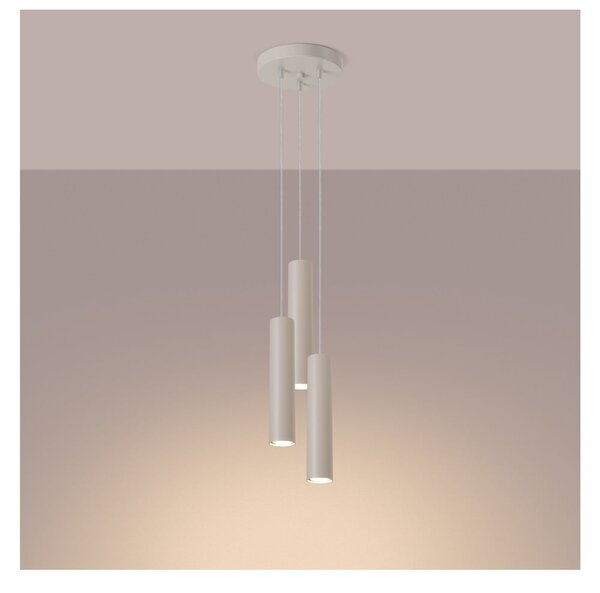 Lampadario color crema ø 19,5 cm Castro – Sollux
