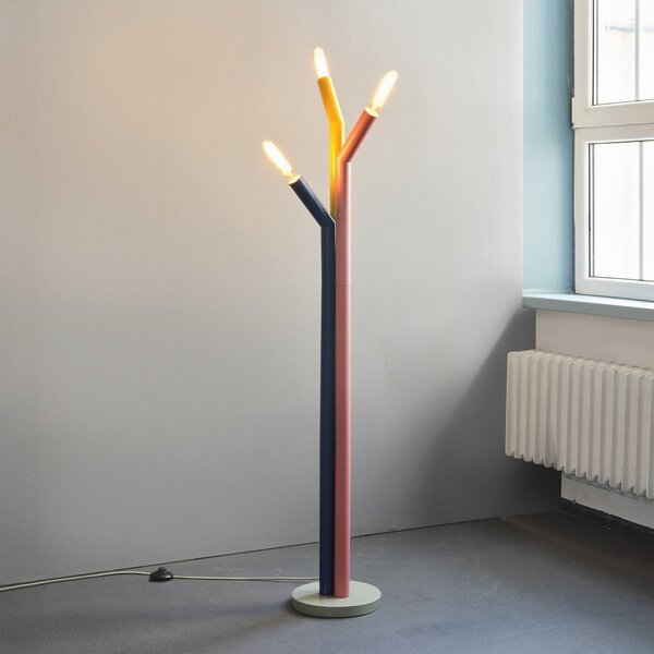 OSRAM Lampada da terra Decor Straw, Multicolore, Soggiorno / Sala da pranzo, Metallo, Moderno, Lampada da terra
