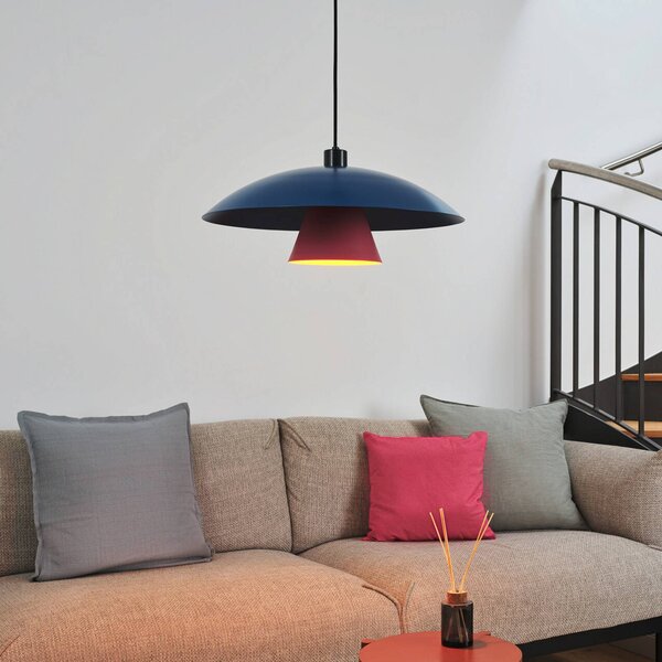 OSRAM Lampada a sospensione Decor Flying Mushroom, dimmerabile, Blu, Cucina, Metallo, Moderno, Lampada a sospensione