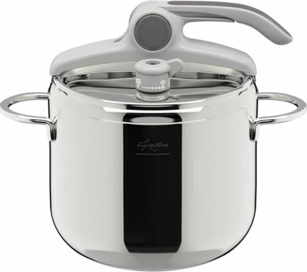 LAGOSTINA Pentola a Pressione per Induzione in Acciaio Inox 7 Litri cm 22 2 Manici - Deliziosa